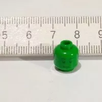 LEGO HEAD 3626BPB0403 GREEN MINIFIG HEAD MALE STEM BLACK EYEBROWS