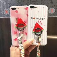 Case+Ring Oppo A39/A57 Fruit Silikon 3 in 1 Softcase Cover Buah+Tali