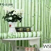 Wallpaper pohon bambu hijau 45cm x 10mtr ~ Wallpaper Sticker Dinding