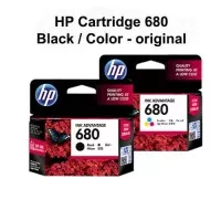 Paket Tinta HP 680 Black dan Color Printer HP Deskjet 2135 3635