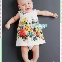 SENS 23 G DRESS BAYI PEREMPUAN SENSHUKEI FLOWER WHITE Size 12 Months