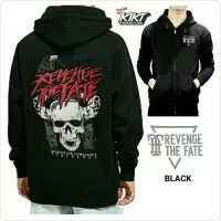 Jaket Distro Revenge The Fate Black/ Sweater Hoodie Pria Hitam Casual