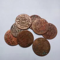 uang kuno koin jaman belanda indae batav thn 1800 an
