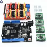 Arduino uno r3 + CNC Shield V3 + 4PCS A4988 + heatsink