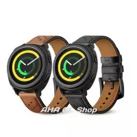 Leather Strap Band Samsung Gear Sport SM-R600 Galaxy Watch 42MM - Black