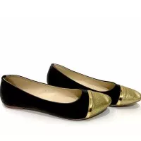 Safa Shoes - Flat Shoes Wanita Aladin Sambung Dubai Gold - Hitam
