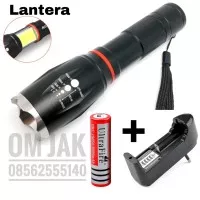 Paket Senter LED E17 Torch + hidden Lantera COB Cree XM-L T6 Magnet