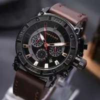 Jam Tangan Pria / Cowok Ripcurl SK3784 Leather Dark Brown Black