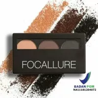 focallure original eyebrows brows powder three shade pallete