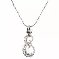 1901 Jewelry Kalung Initial E Silver Italy