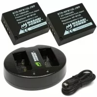 Wasabi Power Battery (2-Pack) And Charger For Fujifilm NP-W126 W126