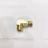 elbow connector pipa 4 / 6 mm drat 1/8 brass kuningan susun swagelok