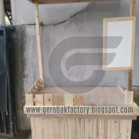 gerobak booth kayu rombong portable knokdown