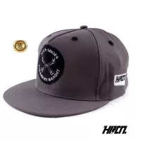 Huricane Hat Original Distro Bandung HRCN topi snapback SKULL Grey