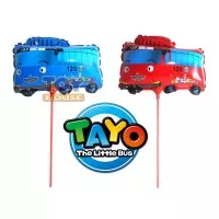 Mainan Anak Cowok Balon Tiup Tayo - Balon Stik Tayo