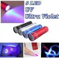 Lampu Senter UV Ultra Violet 9 LED - Deteksi Cek Uang Palsu dan Fosfor