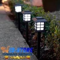 Lampu Taman LED Energi Solar - Hitam Lampu Taman LED Tenaga surya