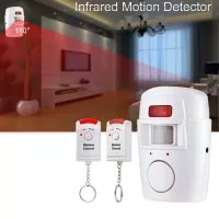 Alarm Rumah Sensor Gerak PIR Anti Maling Remote - Home Security System