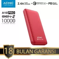 ACMIC A10PRO 10000mAh PowerBank Quick Charge + Power Delivery (Red)