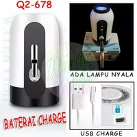 Pompa Galon Air Elektrik Q2-678 Dispenser Otomatis Baterai Charger USB