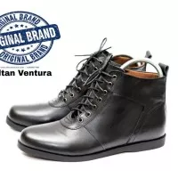 Sepatu Kickers semi boot kulit sapi asli / sepatu casual black & brown