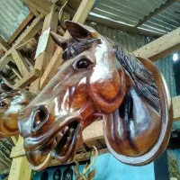 NGASEM hiasan dinding patung kepala kuda Premium