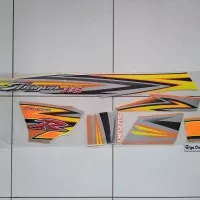 Striping Sticker Lis Suzuki Shogun 125 2005 2006 Silver Orange