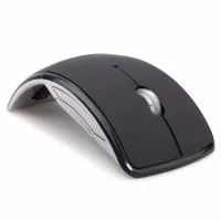 Folded Super Slim Optical Wireless Mouse 2.4GHz - M016 - Black