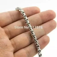 Gelang titanium silver pria