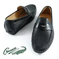 CR-5284-1 Sepatu Pria Men Shoes Original Crocodile - Hitam - Hitam. 39