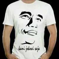 KAOS JOKOWI SAJA.KAOS BIG SIZE WAJAH JOKOWI 2XL 3XL 4XL