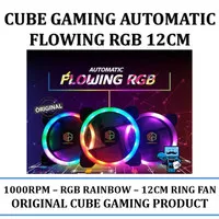 CUBE GAMING AUTOMATIC FLOWING RGB RAINBOW 12CM RING FAN