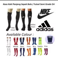 KAOS KAKI BOLA FUTSAL NIKE ADIDAS HITAM PUTIH MERAH BIRU