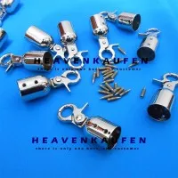 Kait Pengait Lonceng Kakaktua Ujung Handle Tas Silver Diameter 1,5 cm