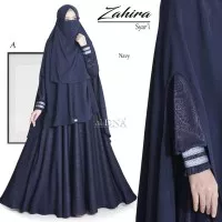 zahira syari setelan gamis muslim set cadar niqab polos adem umbrella