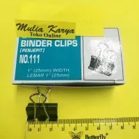 Binder Clip No 111 ( 1 inch 25 mm ) PENJEPIT KERTAS per kotak 12 pcs