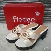 heels cantik fladeo warna putih