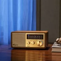 Radio Kayu Retro Vintage Sangean Blues AM FM Analog Bluetooth Speaker