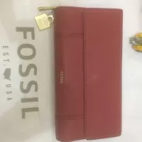 fossil original wallet jori red velvet