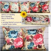 Sarung bantal sofa shabby chic minimalis salsabilla red purple brown