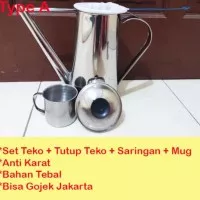 Grosir Set Teko Thai Tea + Mug + Saring | Teh Tarik Dum Dum Murah