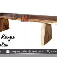 Bangku Kayu Solid, Bangku Kayu Trembesi, Bangku Meja Minimalis