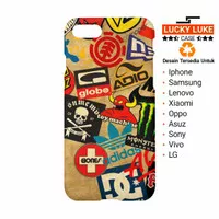 Skateboard Logos DC Vans Adidas Billabong case iphone 5s 6s 7 8 x Plus
