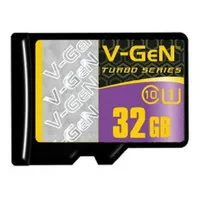 Class 10 Micro SD Card V-Gen Turbo 32GB Memory Card 32 GB SDHC UHS1 U1