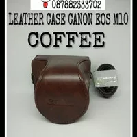 LEATHER CASE COVER CAMERA BAG TAS KAMERA CANON EOS M10 M 10 - COFFEE