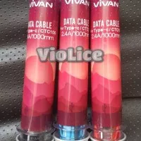 VIVAN Cable Usb C Ready Red Black Blue Bisa Jadi Kabel Data Sync