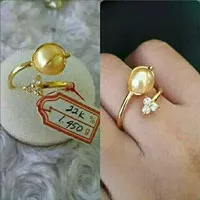 cincin emas mutiara laut / mutiara asli / mutiara lombok / perhiasan