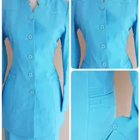 Setelan baju blazer/Exclusive blazer wanita warna biru muda kode 938