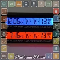 Jam Digital LCD Mobil dengan Thermometer   Battery Volta`EG5KOP- Black