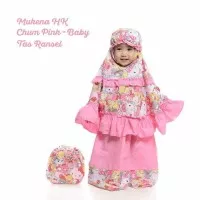 Mukena Anak Bayi Baby Karakter Hello Kitty Chum Pink Tas Ransel Imut